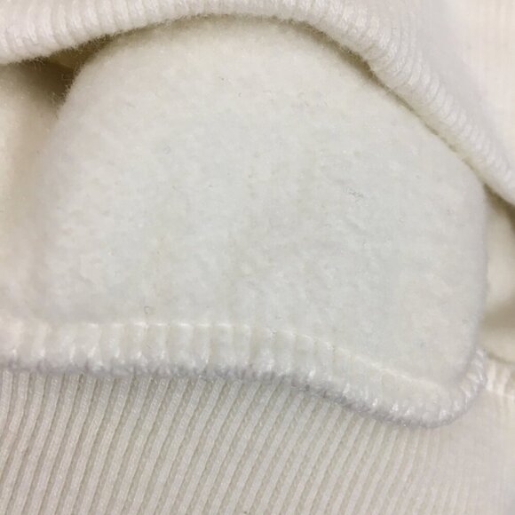 LAB STUDIO Womens Hoodie Size Large Kangaroo Pocket Ivory Fleece Lining - Picture 11 of 15